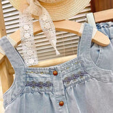 2PC Embroidered Cowboy Tank Top with Wide Leg Pants